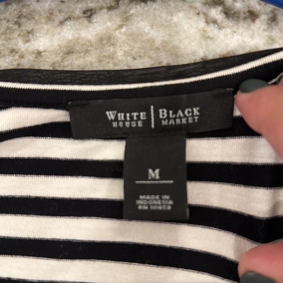 White House Black Market.  Striped Party top! - Picture 4 of 6